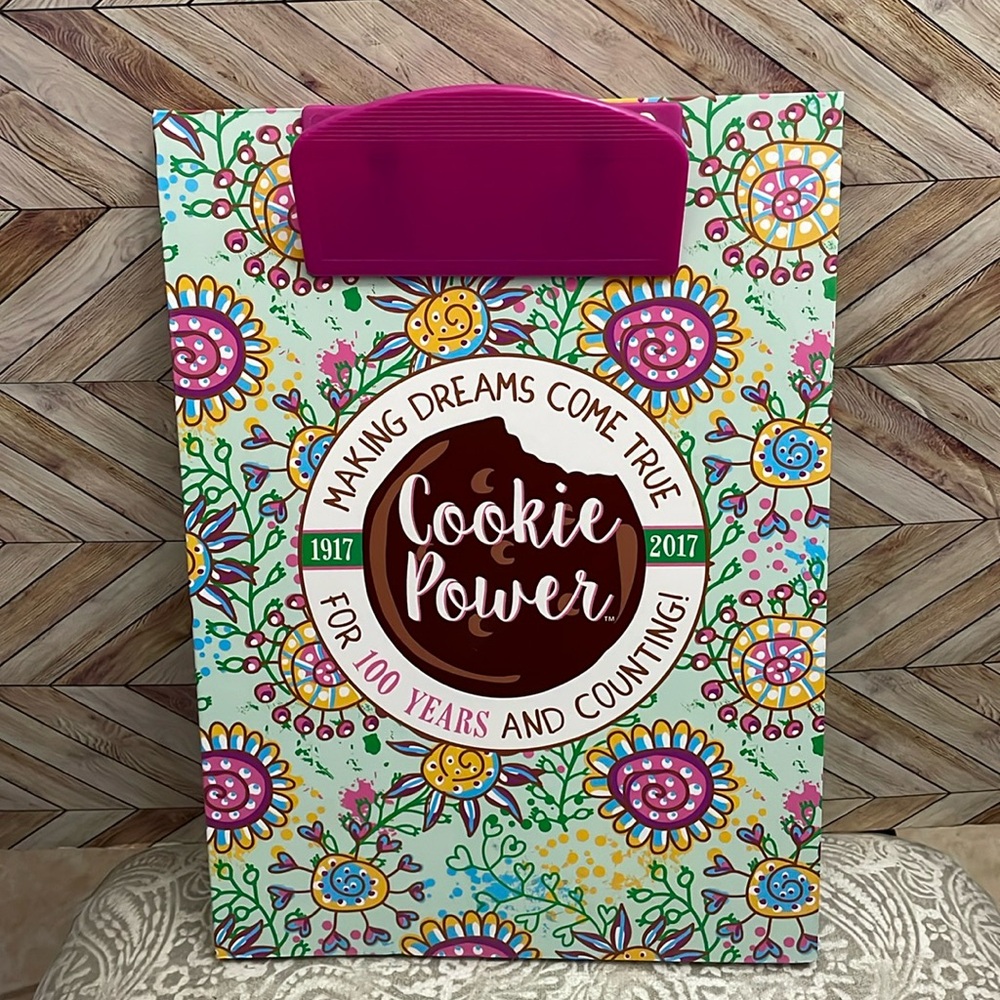 NEW Girl Scout Cookie Power Clipboard Folder 100 Yummy Years with Legal Pad‎